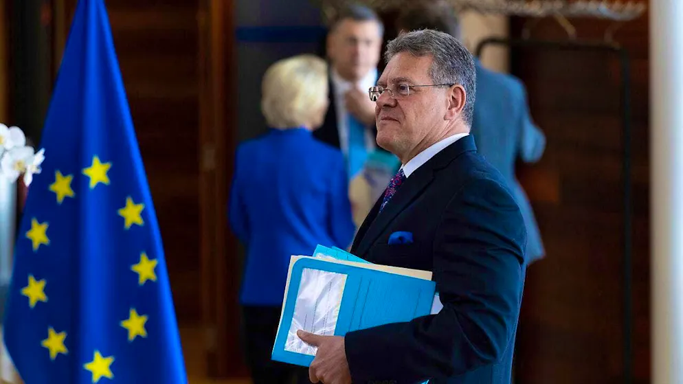 EU Commissioner Maros Sefcovic is currently in the USA to negotiate the threatened tariffs. (archive picture)