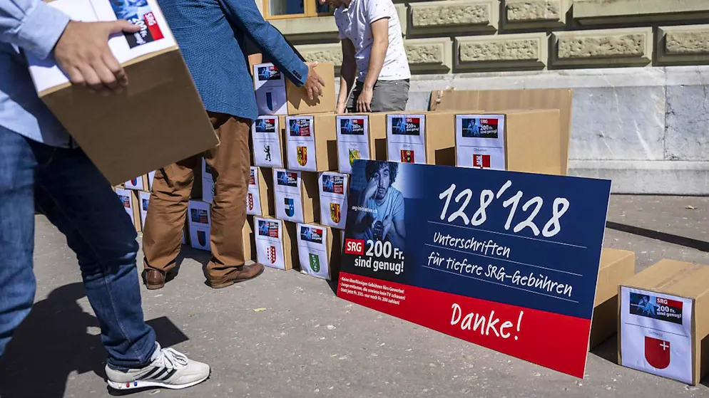 Die Volksinitiative für tiefere SRG-Gebühren soll ohne Gegenvorschlag zur Abstimmung kommen. Das fordert die zuständige Ständeratskommission. (Archivbild)