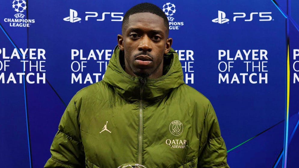 Ligue des champions. Ousmane Dembélé : un trophée mais... une tête d'enterrement !
