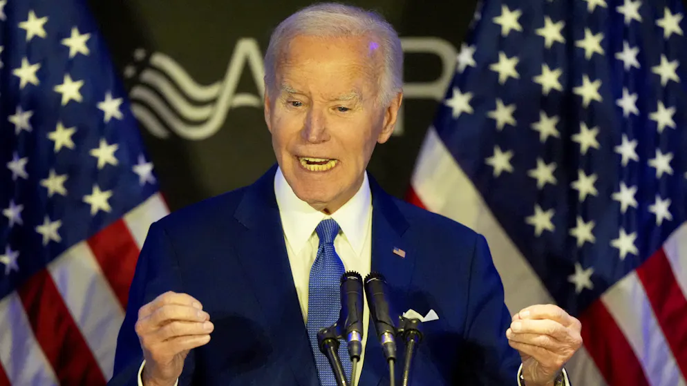 Le discours de près d'une demi-heure de Joe Biden à Chicago a été parsemé de pointes d'humour.