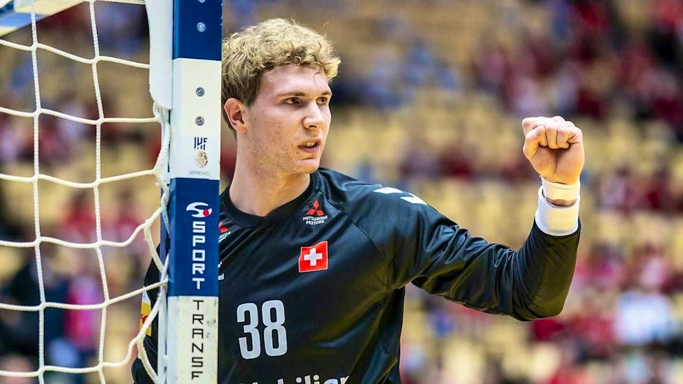 Hero of Suhr Aarau's semi-final qualification: Swiss national goalie Jannis Scheidiger. (archive picture)