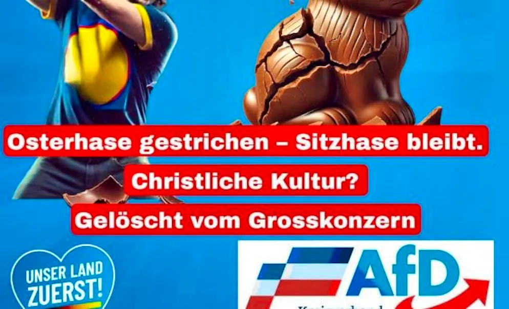 The AfD spread the Easter bunny misinformation with several accounts on Facebook.