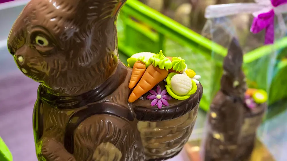 Chocolate bunnies are the most popular Easter custom among the Swiss population. (theme picture)