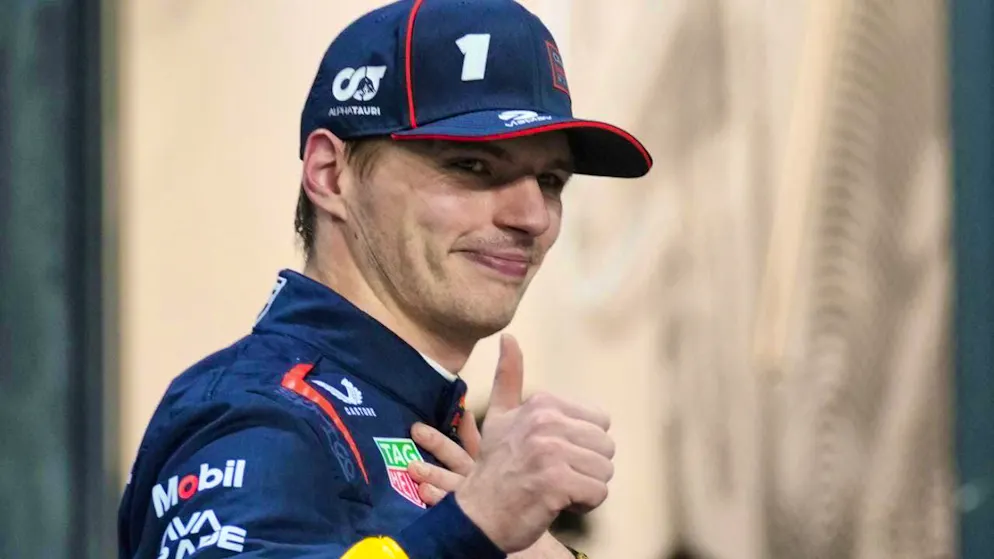 Thumbs up from Max Verstappen, who secured pole position in Jeddah, just like last year