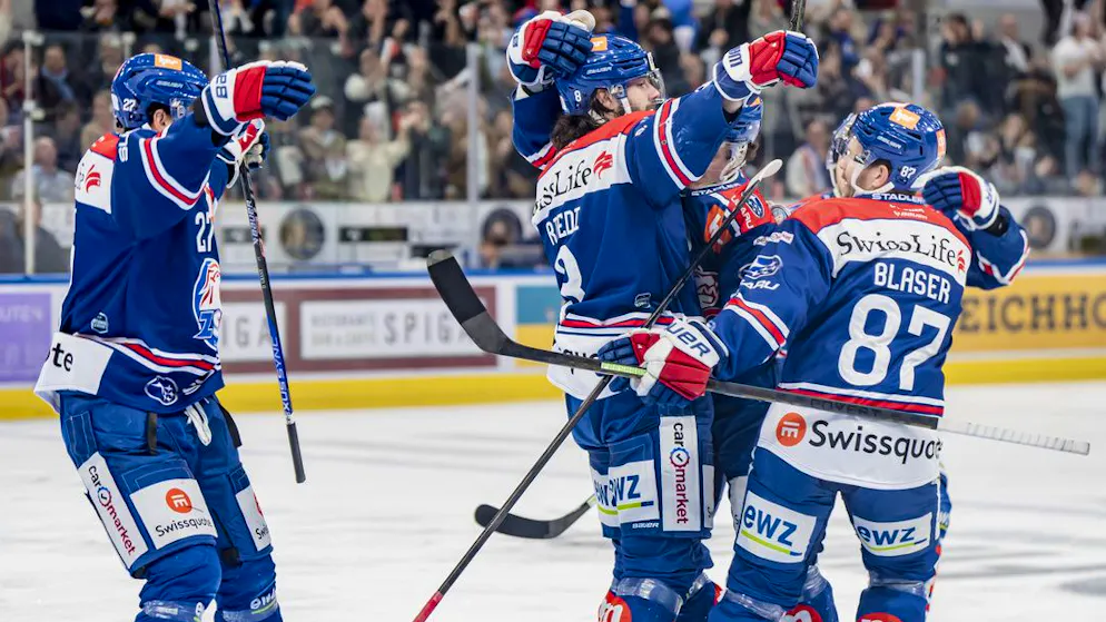 3-1 win against Lausanne. The ZSC Lions earn three championship pucks