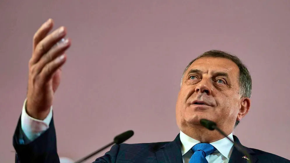 ARCHIVE - Bosnian Serb leader Milorad Dodik speaks during a press conference after his victory in the parliamentary elections in the Bosnian city of Banja Luka, 240 km northwest of Sarajevo. Photo: Darko Vojinovic/AP/dpa