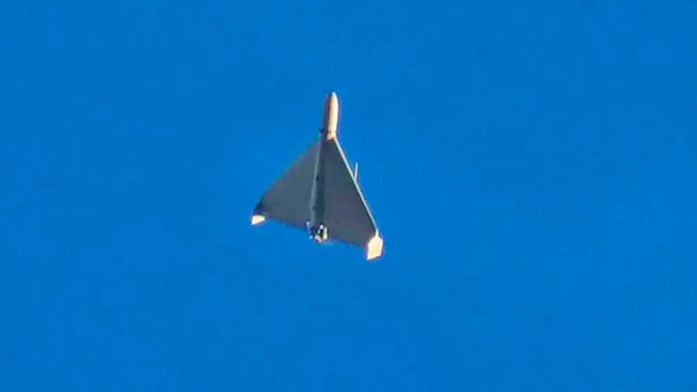 ARCHIVE - A combat drone flies in the sky (archive photo). Photo: Efrem Lukatsky/AP/dpa