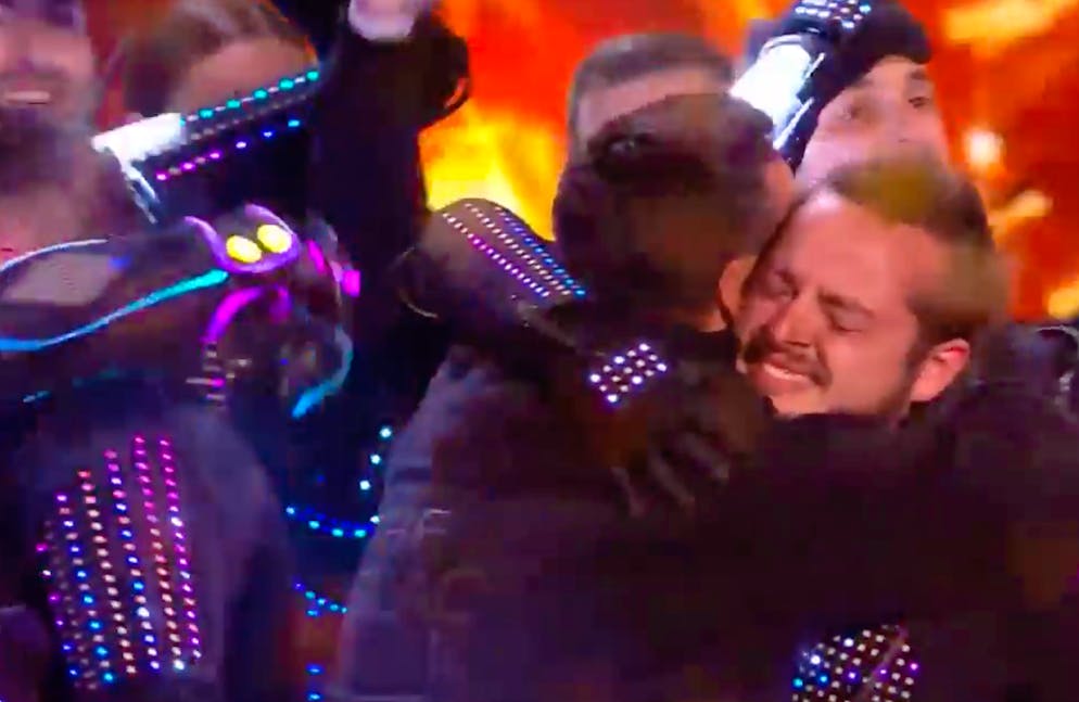 Absoluter Triumph: The Blackouts im Freudentaumel nach ihrem Finaleinzug.