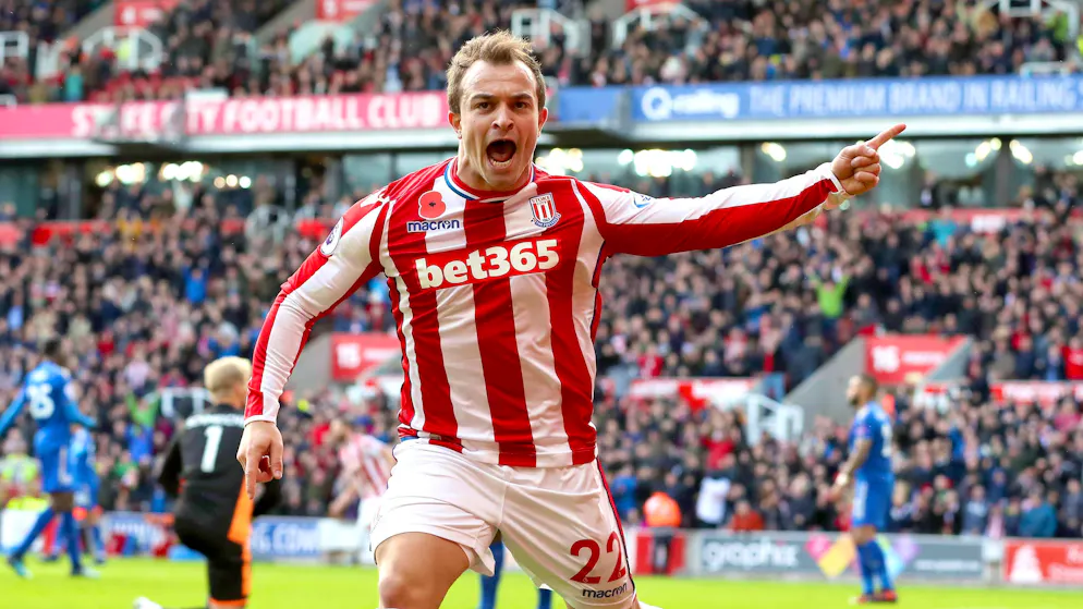 Shaqiri on the football gag. 