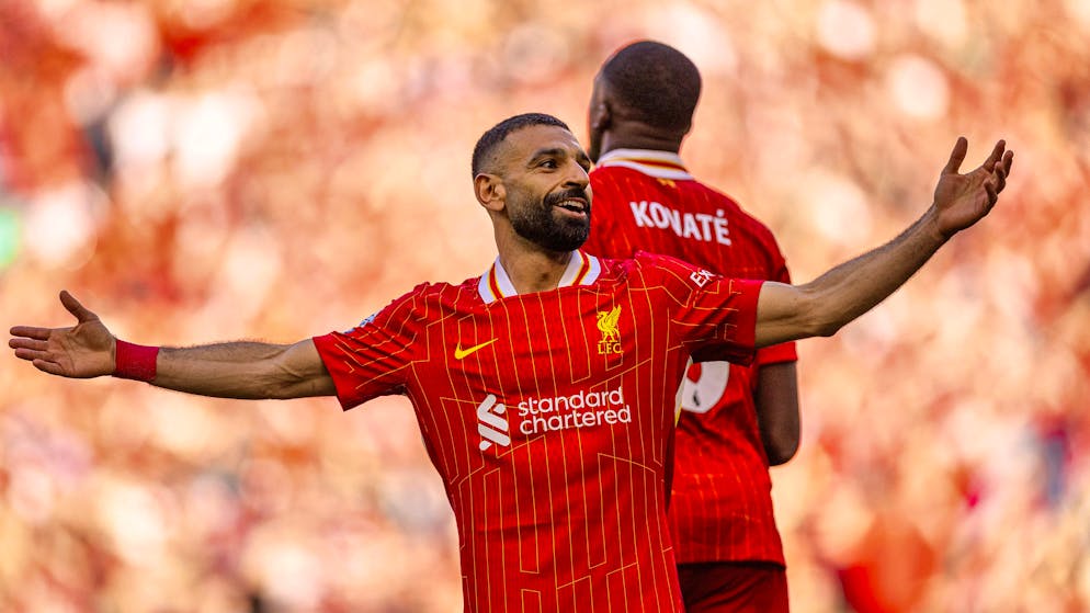 Mo Salah scored to make it 4:1 at the interval.