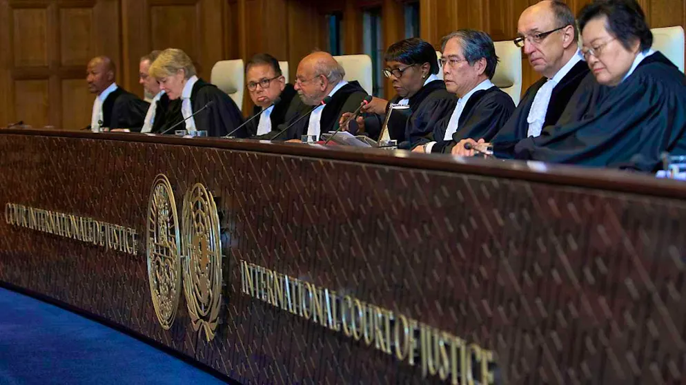 Presiding Judge Yuji Iwasawa (3rd from right) opens the hearing at the International Court of Justice on a request from the United Nations for an advisory opinion on Israel's obligation to provide humanitarian aid in the Gaza Strip and the West Bank. Photo: Peter Dejong/AP/dpa
