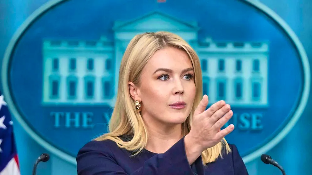 ARCHIVE - Karoline Leavitt, White House press secretary. Photo: Mark Schiefelbein/AP/dpa/Archive