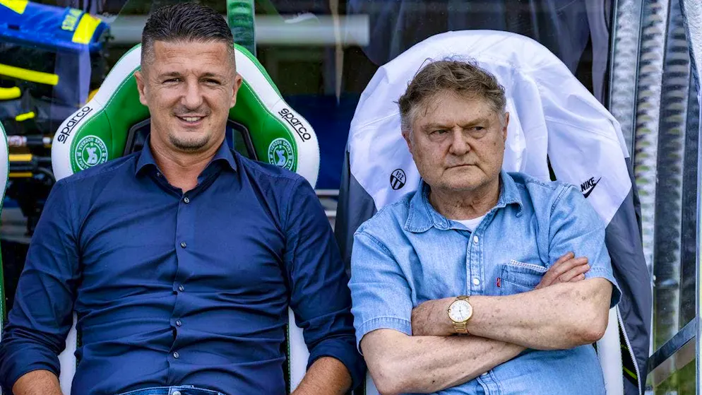Head of Sport Milos Malenovic (left) and FCZ President Ancillo Canepa.