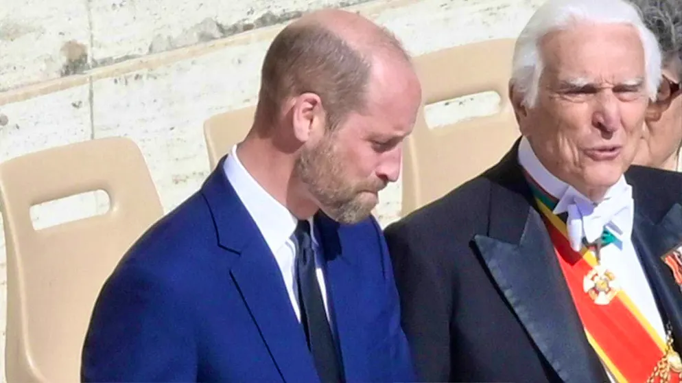 William était à Rome sans son épouse.