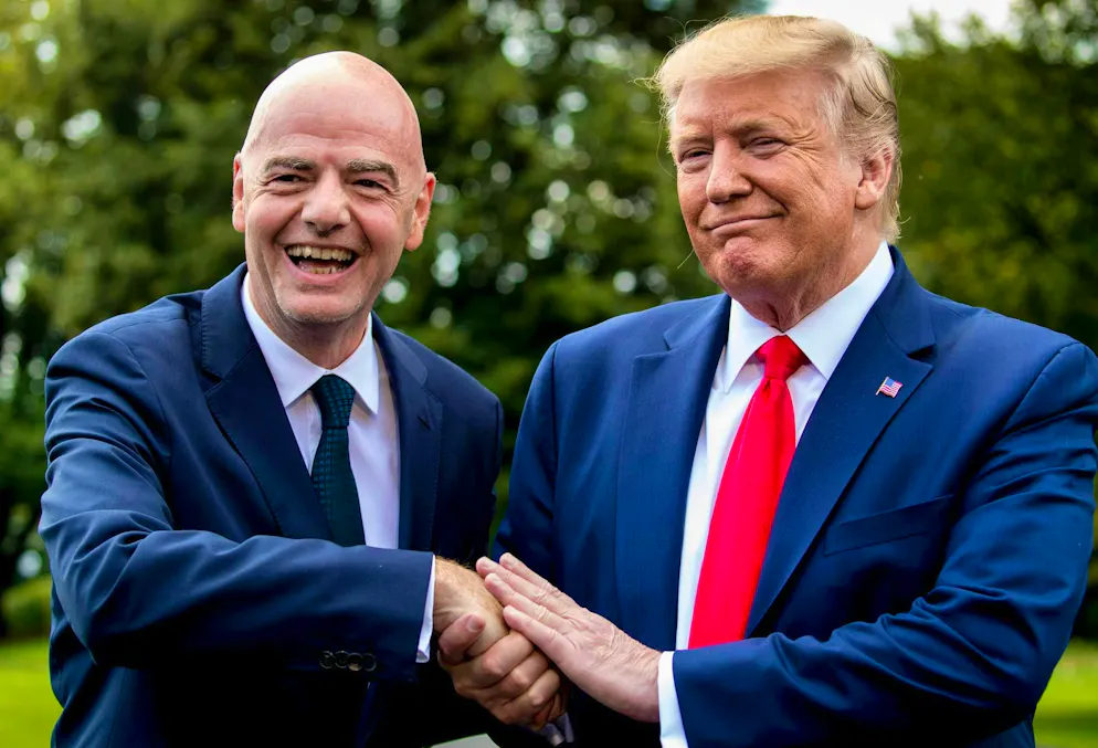 FIFA boss Gianni Infantino was present at Donald Trump's inauguration.