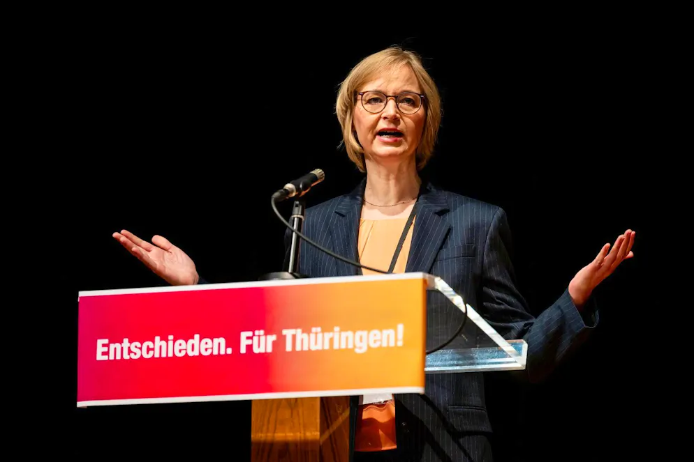 Katja Wolf came out on top in a battle for the Thuringian party chairmanship