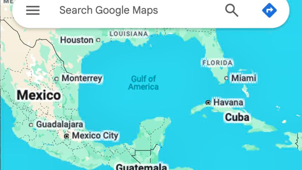 Le Mexique a déposé plainte contre Google pour avoir changé le nom du golfe du Mexique en golfe d'Amérique sur l'application Google Maps (archives).