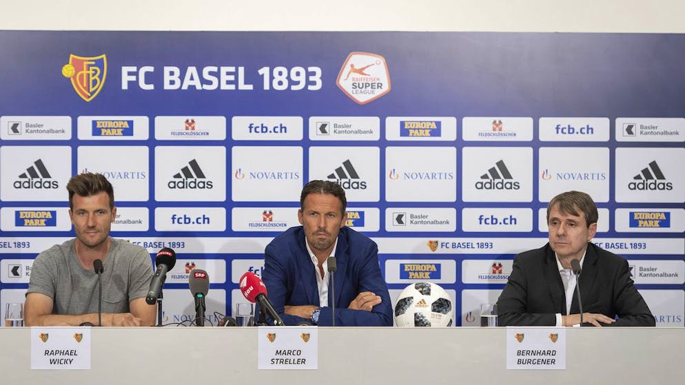 Raphael Wicky, Marco Streller und Bernhard Burgener: Sie hatten die Herkules-Aufgabe, den FCB nach der erfolgreichen Ära Heusler/Heitz auf Kurs zu halten.