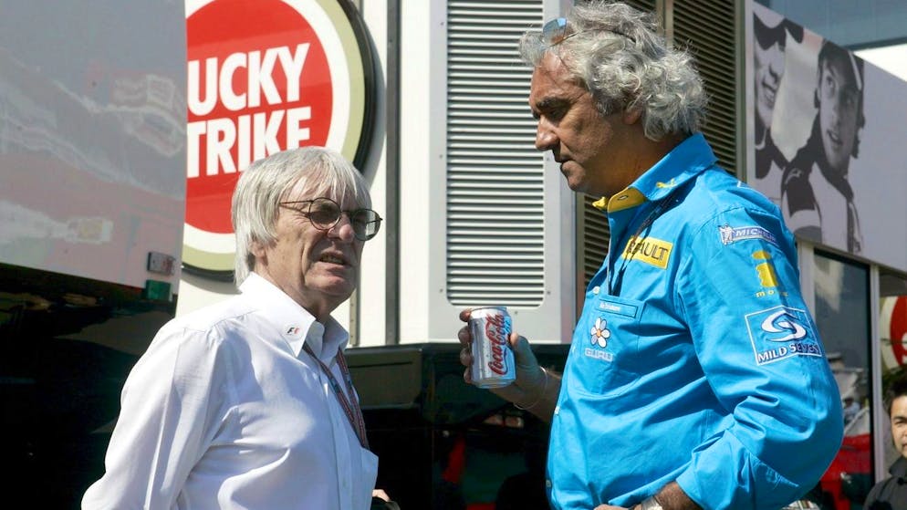 Bernie Ecclestone (links) und Flavio Briatore: Zwei absolute Legenden des Sports.