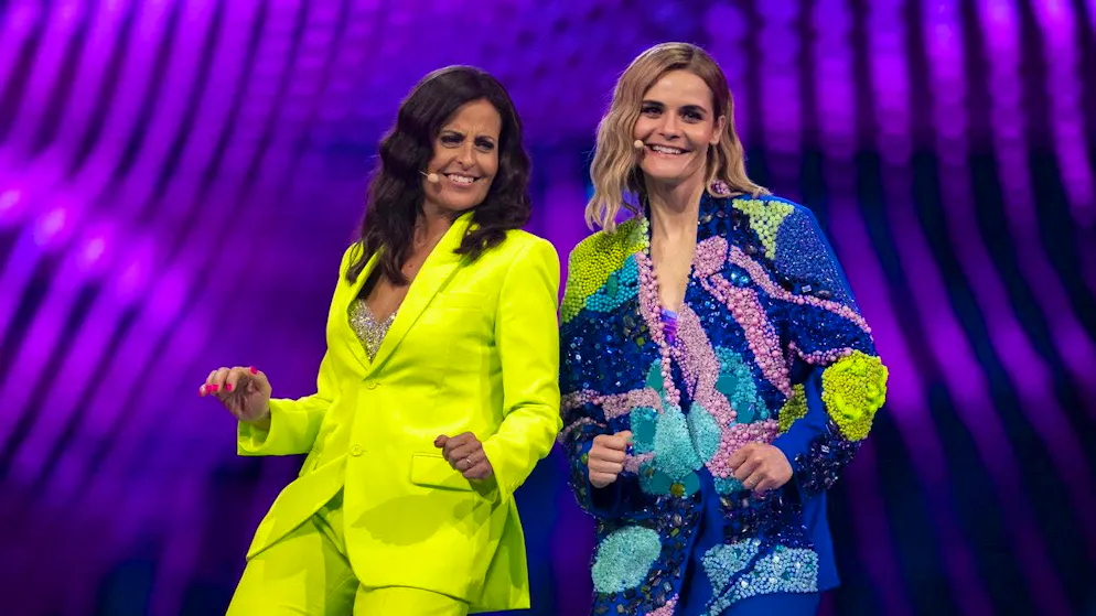 Presenting ESC 2025 together from Basel: entertainer Sandra Studer and comedian Hazel Brugger - they were also supported by Michelle Hunziker in the final.