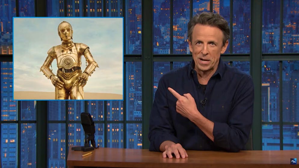 «So spät noch eine Brezel, Sir?» Meyers will offenbar keinen persönlichen C-3PO: «Der nervt immer wegen irgendwas rum.»