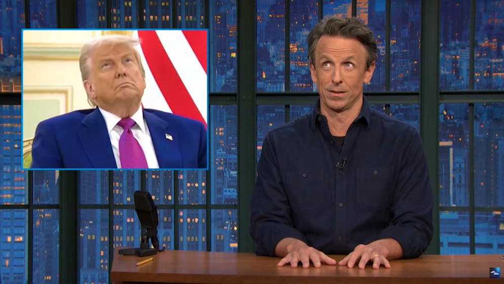 Der Moment, in dem Trump in Saudi-Arabien erwacht und sich – laut Meyers – fragt: «Wo zur Hölle bin ich?»