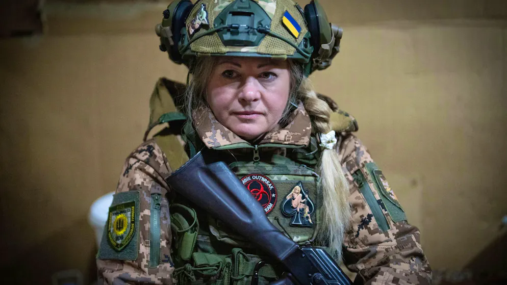 Women resort to drone defense. Guns instead of fleeing - the women of Butscha fight back