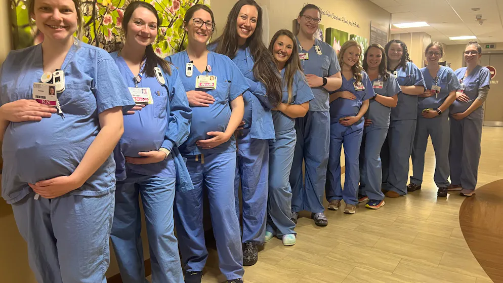 Curious baby boom. 14 obstetricians in clinic pregnant at the same time