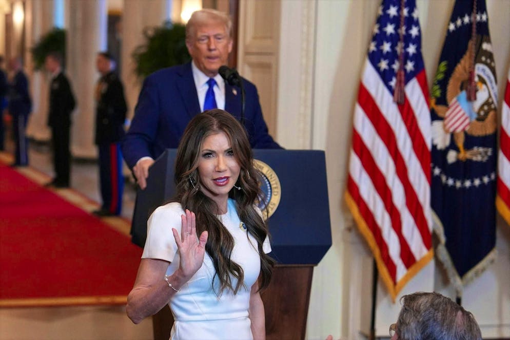 The maga look of the Trump women: When style gets political - Gallery. Secretary of Homeland Security Noem is a typical example of the maga look. (Archive image)