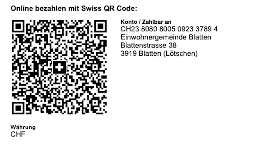Dieses Konto wurde von der Gemeinde Blatten VS selbst als Spendekonto angegeben.