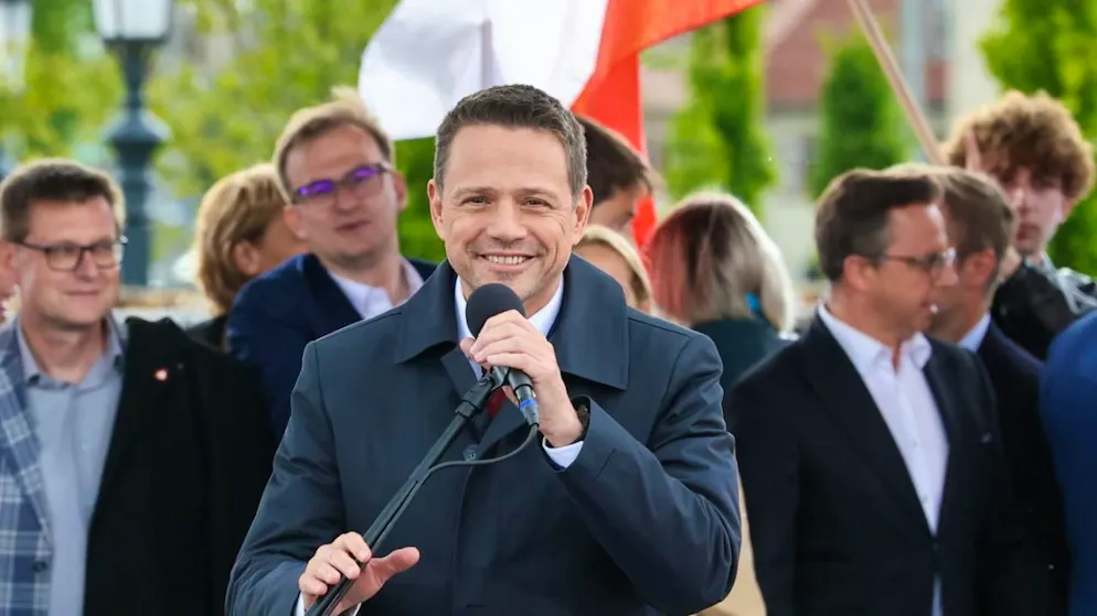 Il sindaco di Varsavia Rafał Trzaskowski ha chiuso in testa il primo turno.