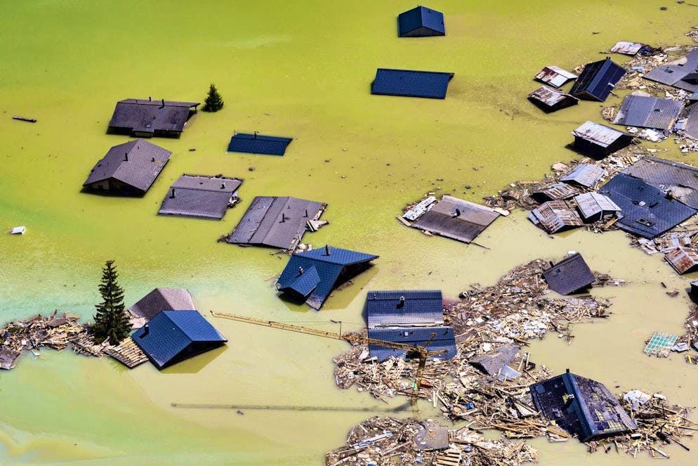 All the buildings in Blatten have been destroyed.