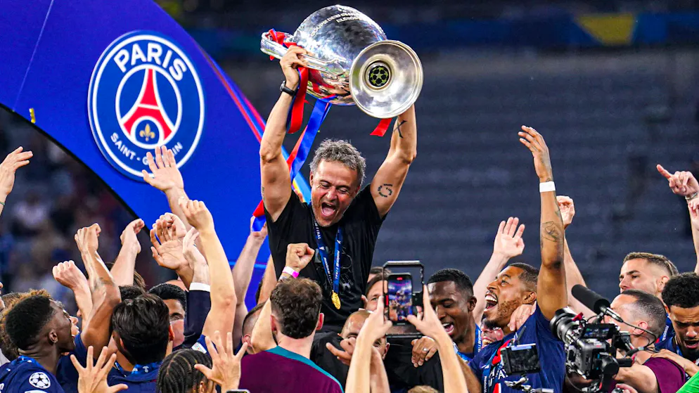 Luis Enrique. «Cette fois ça y est on l'a, et on va la rapporter à Paris !»