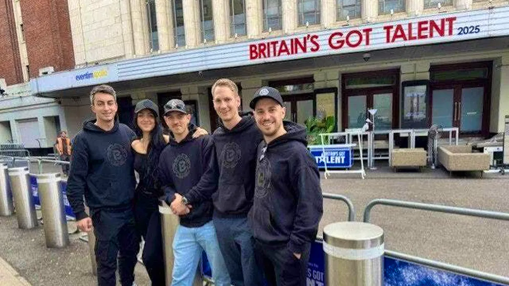Robin Bless, Allegra Müller, Philippe Maciel, Elias Schneider, Raphael Broder (from left to right) aka "The Blackouts" have achieved a great second place in "Britain's Got Talent".