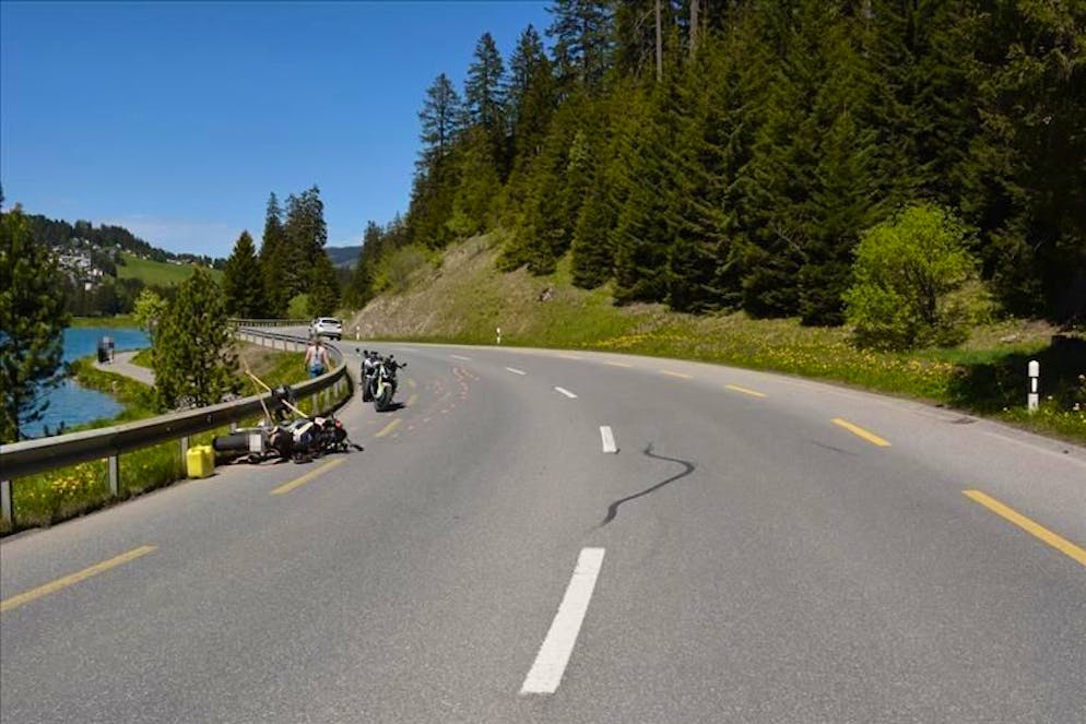 Il luogo dell'incidente all'altezza dell'Heidesee