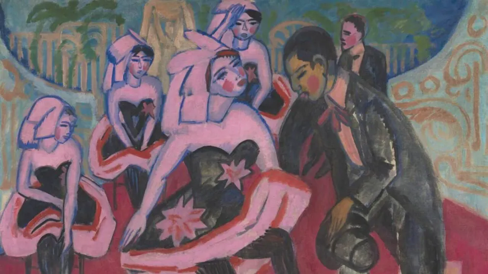 Perdu, "dégénéré", vandalisé et réapparu après des décennies : "Tanz im Varieté" (1911) d'Ernst Ludwig Kirchner est désormais visible au Kunstmuseum de Bâle.