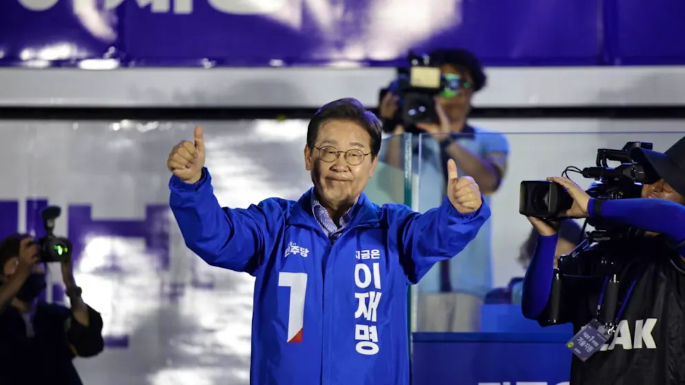 Le candidat du parti démocrate Lee Jae-myung vainqueur des élections.