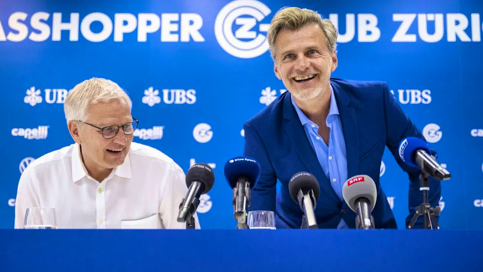Head of Sport Alain Sutter, right, and Harald Gärtner talk about GC's plans for the future.