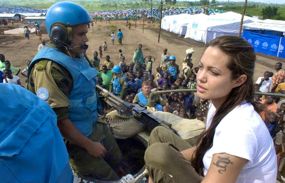 Angelina Jolie. "I see abuse, I see suffering, and I can't just look away": for 20 years, Jolie campaigned for the UNHCR refugee agency.