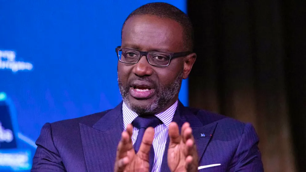 Tidjane Thiam, ancien directeur de Credit Suisse, ne pourra pas participer à la présidentielle en Côte d'Ivoire (archives).