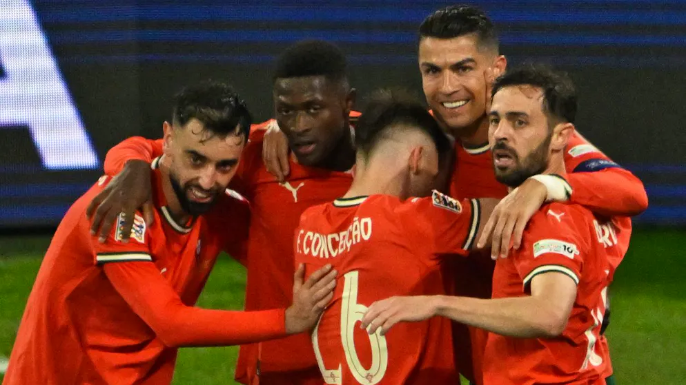 Ronaldo with the winning goal. Portugal beat Germany to reach the Nations League final