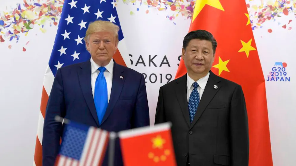 Le président américain Donald Trump et son homologue chinois Xi Jinping, ici lors d'un sommet du G20 en 2019 (archives).