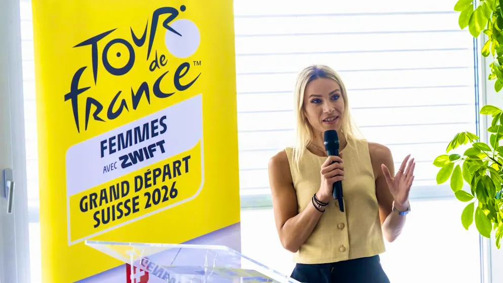 Marion Rousse, directrice du Tour de France féminin, est venue jeudi à Aigle présenter les étapes romandes de la Grande Boucle 2026.