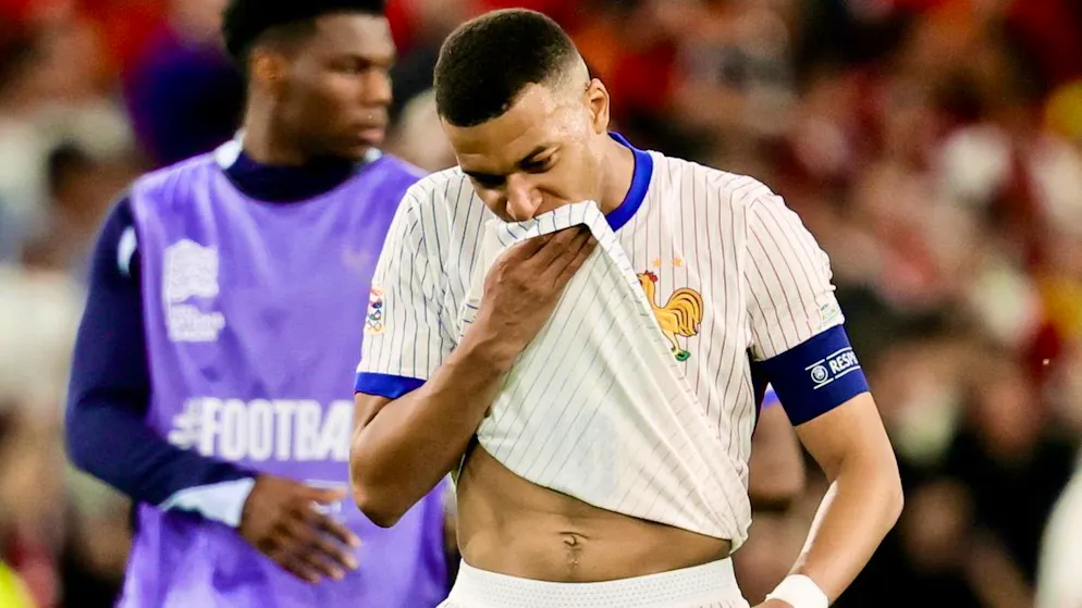 Kylian Mbappé n’a pas caché sa frustration après la défaite contre l'Espagne jeudi.