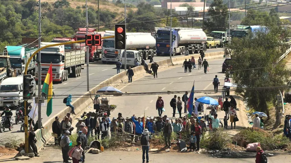 Les supporters d'Evo Morales bloquent les routes depuis le début de la semaine.