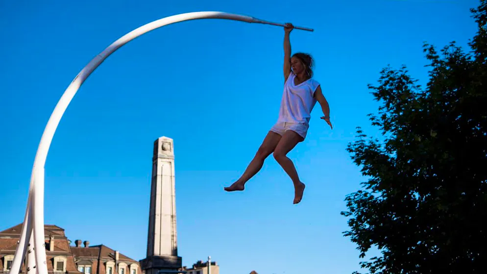 La Comédie de Genève clôt sa saison avec le spectacle de cirque "La Spire", de la performeuse française Chloé Moglia, qui s'était produite à Lausenne en 2017, dans le cadre du Festival de la Cité (archives).