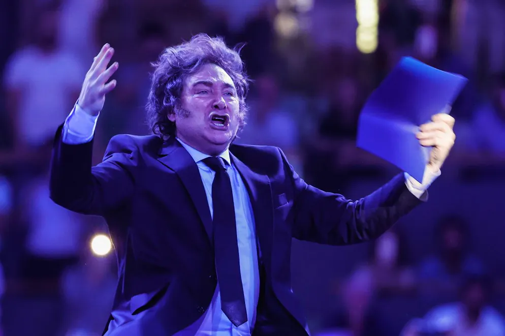 M. Milei s'est exprimé dimanche soir lors du Forum économique de Madrid, un rassemblement libertaire.