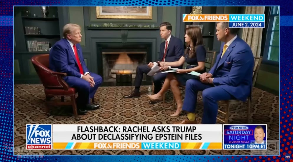 Am 2. Juni 2024 sagt Trump «Fox News» noch, er würde nicht alle Epstein-Akten veröffentlichen, denn darin seien «viele erfundene Sachen».