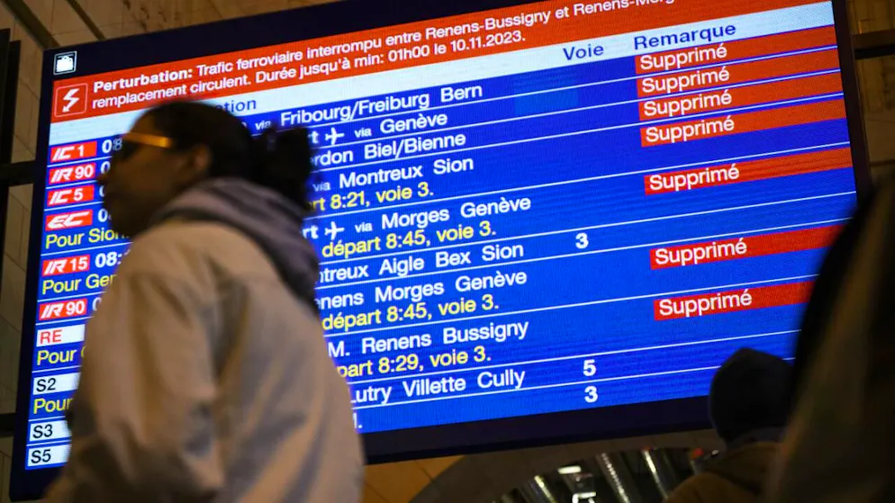 Quatre voies ont été affectées par la manifestation de lundi à la gare de Genève (cliché symbolique/Keystone archives).
