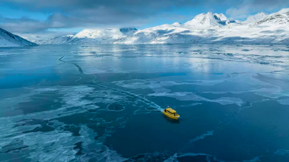 Durant une semaine le mois dernier, la glace a fondu 17 fois plus vite que la normale au Groënland, tant il a fait chaud (Photo d'illustration),